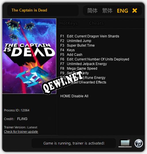 The Captain is Dead: Читы, Трейнер +11 [FLiNG]