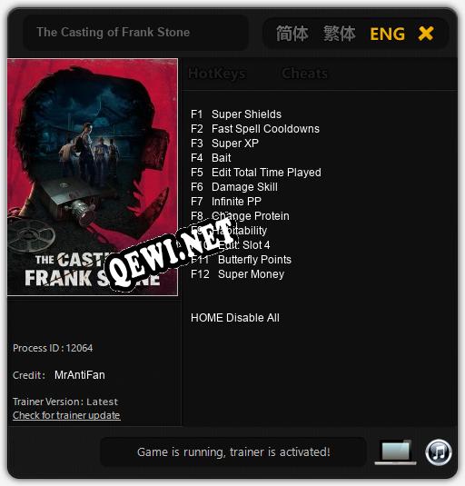 The Casting of Frank Stone: Читы, Трейнер +12 [MrAntiFan]
