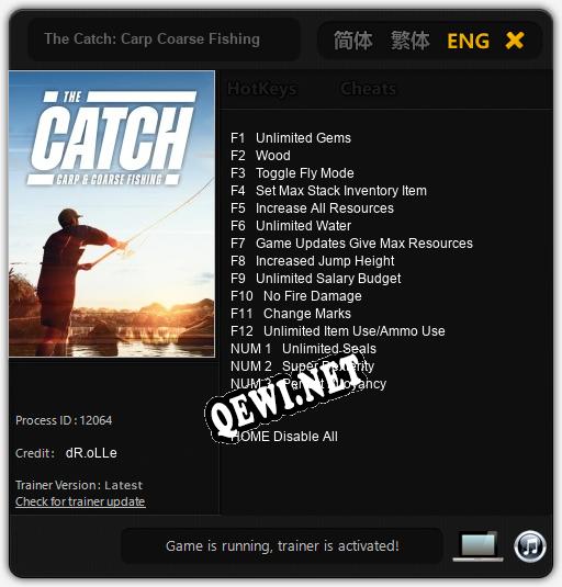 Трейнер для The Catch: Carp Coarse Fishing [v1.0.8]