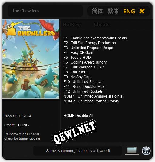 The Chewllers: ТРЕЙНЕР И ЧИТЫ (V1.0.18)