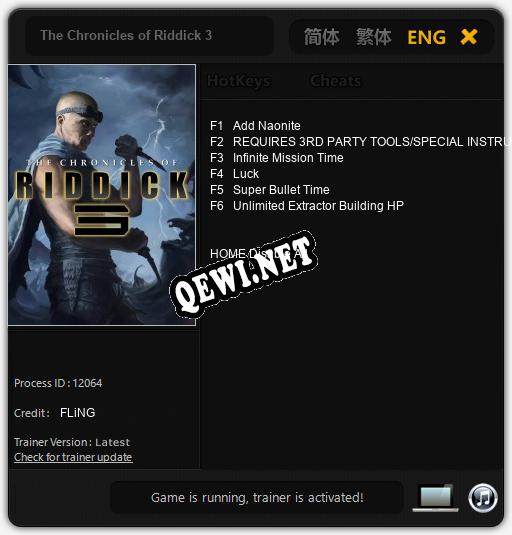 The Chronicles of Riddick 3: Читы, Трейнер +6 [FLiNG]