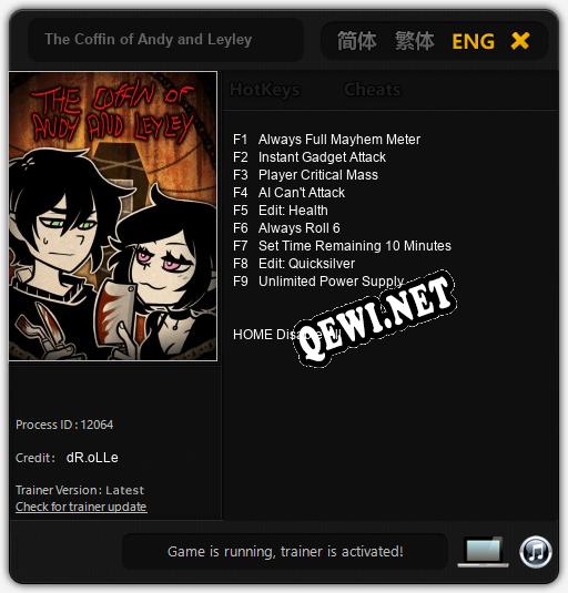 Трейнер для The Coffin of Andy and Leyley [v1.0.7]