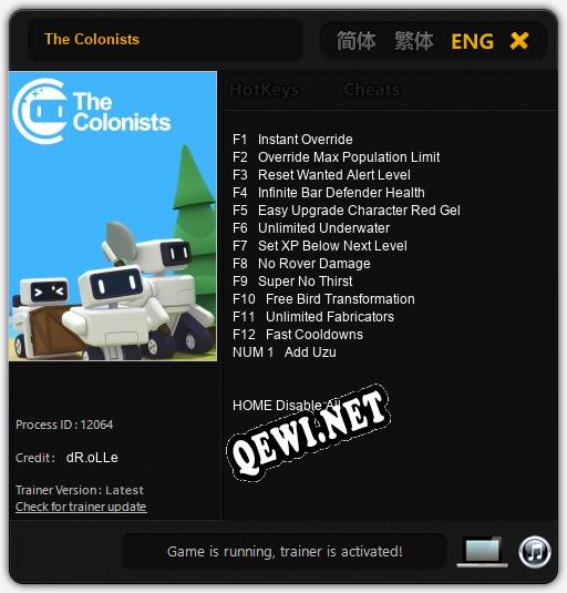 The Colonists: Читы, Трейнер +13 [dR.oLLe]