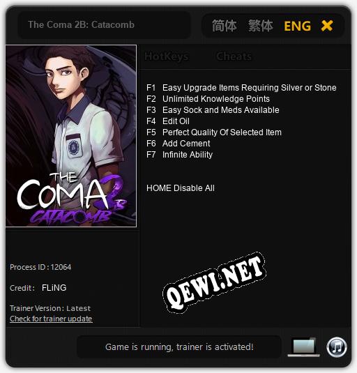 The Coma 2B: Catacomb: Трейнер +7 [v1.9]