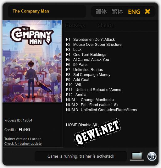 The Company Man: ТРЕЙНЕР И ЧИТЫ (V1.0.3)