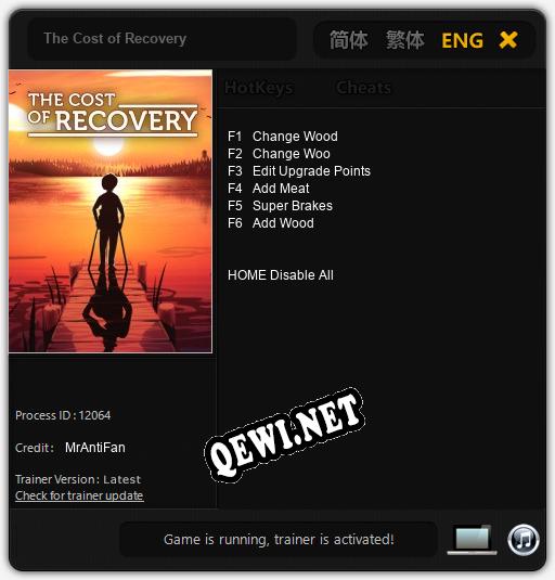The Cost of Recovery: ТРЕЙНЕР И ЧИТЫ (V1.0.44)