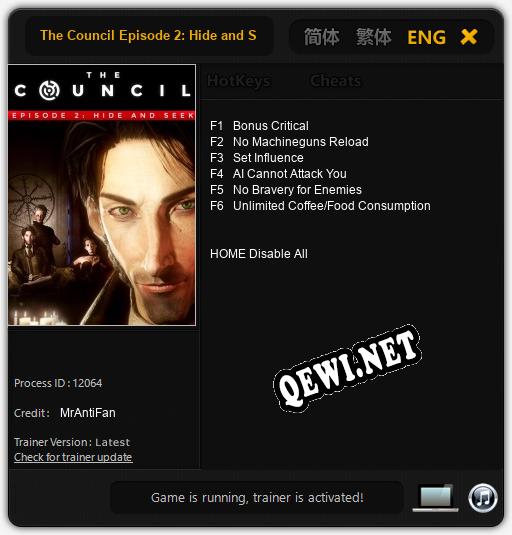 The Council Episode 2: Hide and Seek: Читы, Трейнер +6 [MrAntiFan]