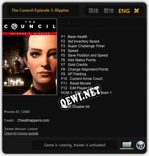 The Council Episode 3: Ripples: Читы, Трейнер +13 [CheatHappens.com]