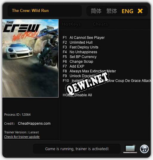 The Crew: Wild Run: Читы, Трейнер +10 [CheatHappens.com]