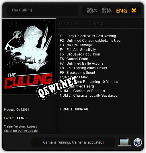 Трейнер для The Culling [v1.0.1]