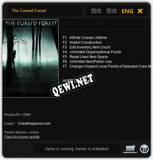 The Cursed Forest: ТРЕЙНЕР И ЧИТЫ (V1.0.42)