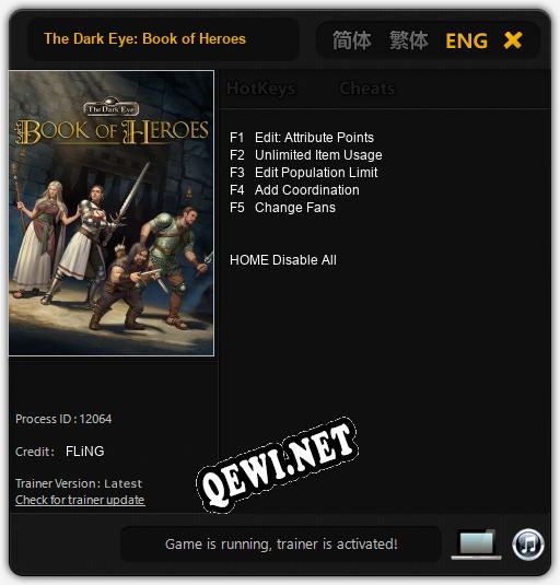 The Dark Eye: Book of Heroes: ТРЕЙНЕР И ЧИТЫ (V1.0.93)