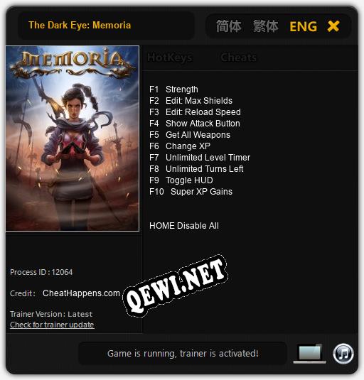 The Dark Eye: Memoria: ТРЕЙНЕР И ЧИТЫ (V1.0.97)