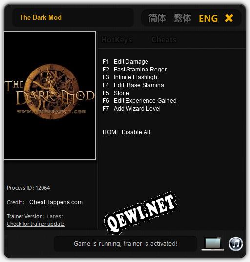 The Dark Mod: ТРЕЙНЕР И ЧИТЫ (V1.0.94)