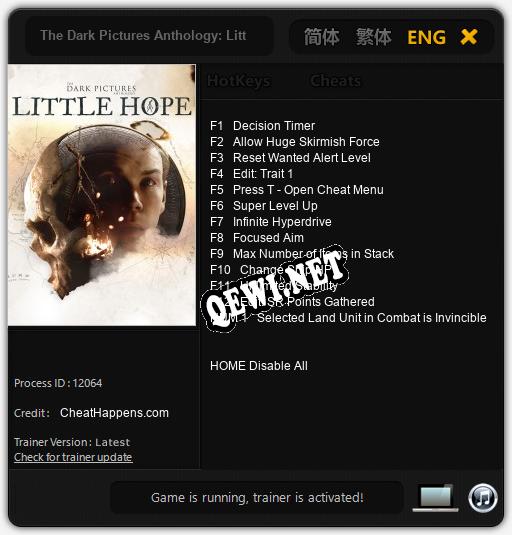 The Dark Pictures Anthology: Little Hope: Трейнер +13 [v1.9]
