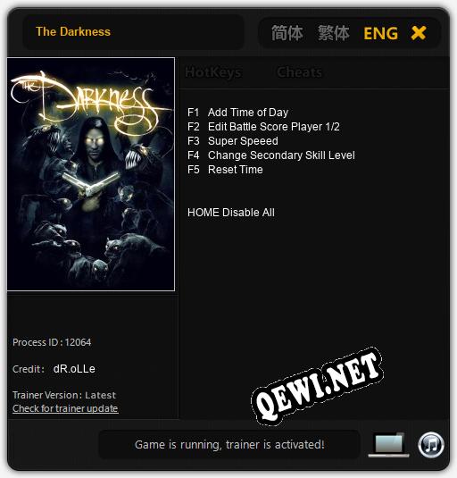 The Darkness: ТРЕЙНЕР И ЧИТЫ (V1.0.36)