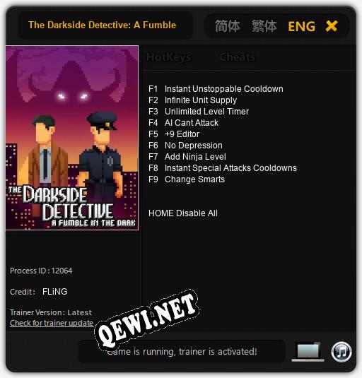 The Darkside Detective: A Fumble in the Dark: Трейнер +9 [v1.8]