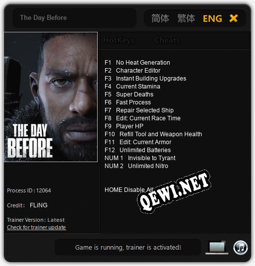 The Day Before: Трейнер +14 [v1.5]