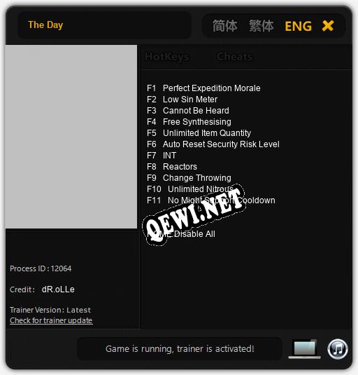 The Day: ТРЕЙНЕР И ЧИТЫ (V1.0.74)