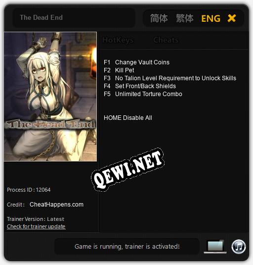 Трейнер для The Dead End [v1.0.7]