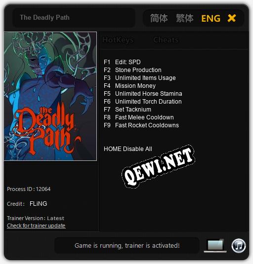 The Deadly Path: Читы, Трейнер +9 [FLiNG]