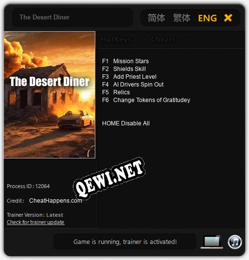 The Desert Diner: Читы, Трейнер +6 [CheatHappens.com]