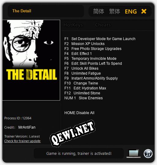 The Detail: Трейнер +13 [v1.2]