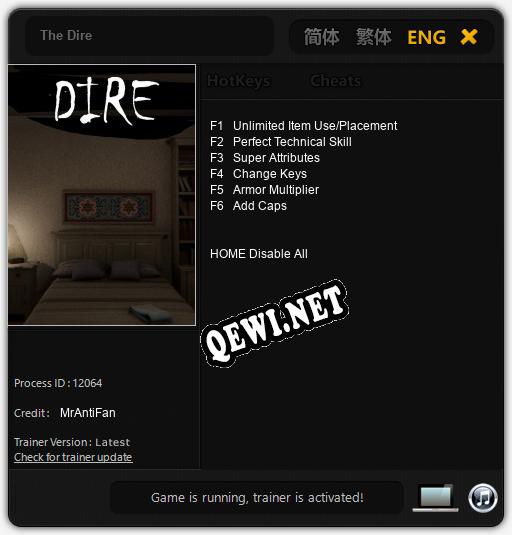 The Dire: Трейнер +6 [v1.1]