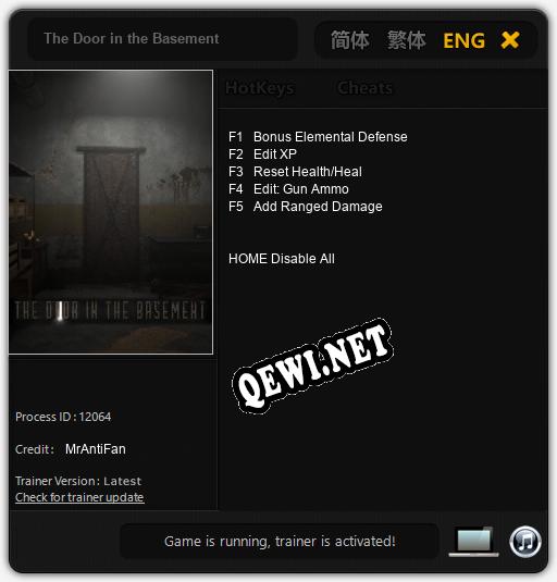Трейнер для The Door in the Basement [v1.0.9]