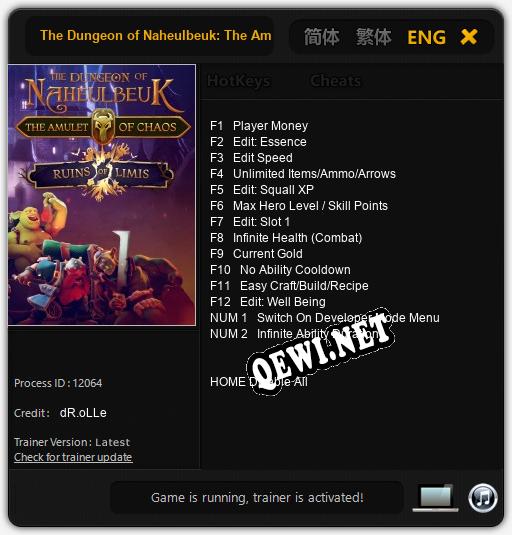 The Dungeon of Naheulbeuk: The Amulet of Chaos Ruins of Limis: Трейнер +14 [v1.9]