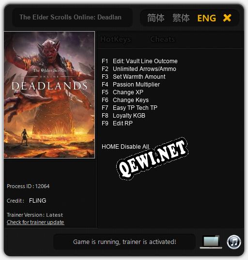 The Elder Scrolls Online: Deadlands: ТРЕЙНЕР И ЧИТЫ (V1.0.19)