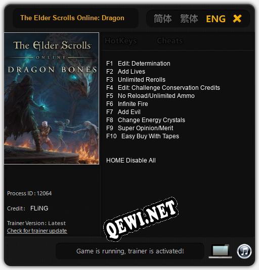 The Elder Scrolls Online: Dragon Bones: Трейнер +10 [v1.8]