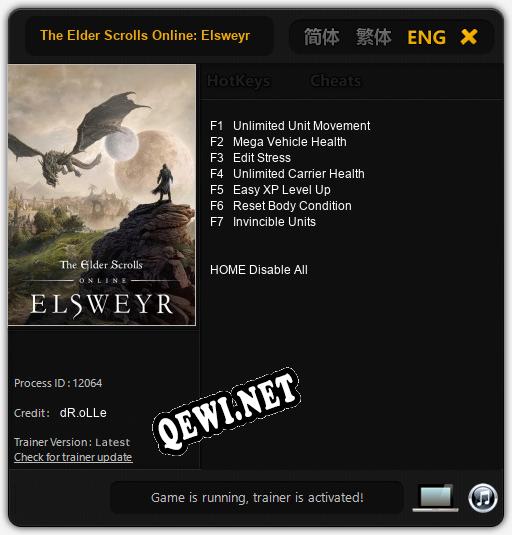 The Elder Scrolls Online: Elsweyr: Читы, Трейнер +7 [dR.oLLe]