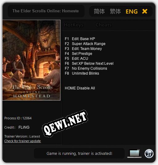 The Elder Scrolls Online: Homestead: ТРЕЙНЕР И ЧИТЫ (V1.0.70)