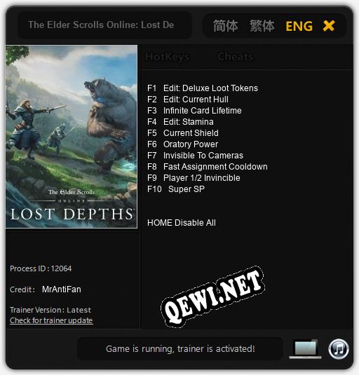 The Elder Scrolls Online: Lost Depths: Трейнер +10 [v1.5]