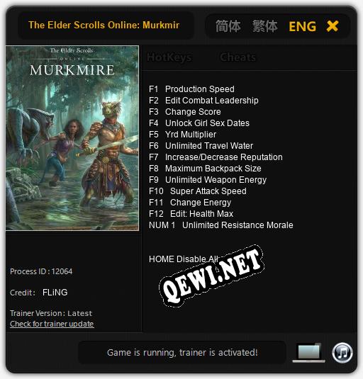 The Elder Scrolls Online: Murkmire: Трейнер +9 [v1.5]