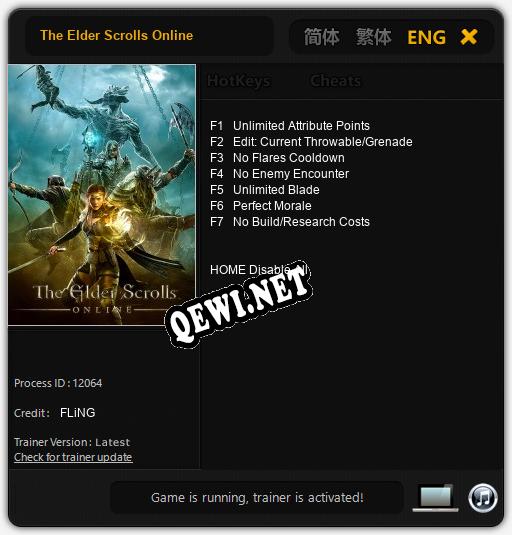 Трейнер для The Elder Scrolls Online [v1.0.7]