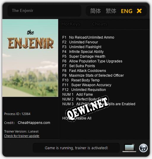 The Enjenir: Трейнер +15 [v1.8]