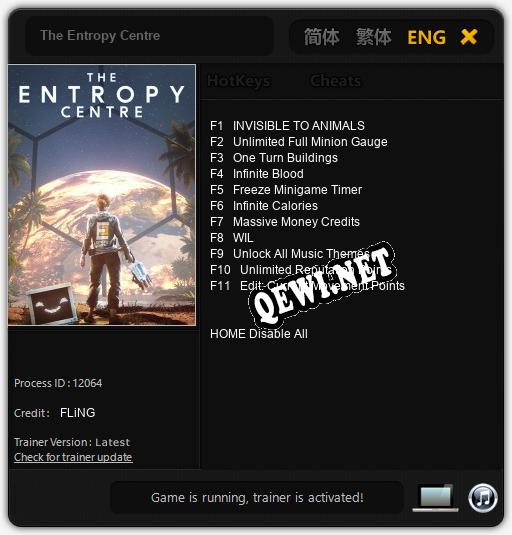 The Entropy Centre: Читы, Трейнер +11 [FLiNG]