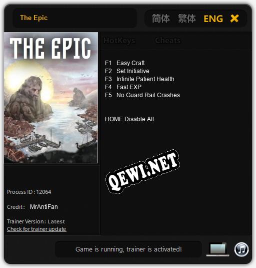 The Epic: Читы, Трейнер +5 [MrAntiFan]