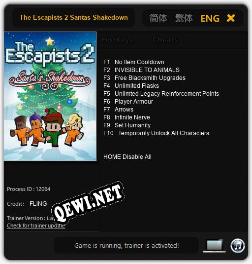 The Escapists 2 Santas Shakedown: ТРЕЙНЕР И ЧИТЫ (V1.0.91)