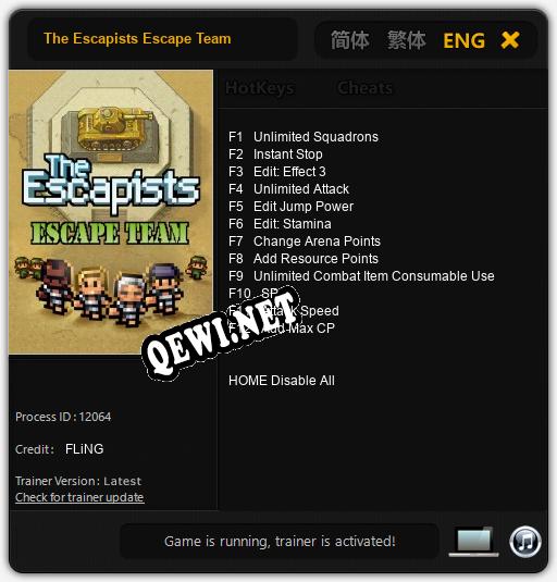 Трейнер для The Escapists Escape Team [v1.0.7]
