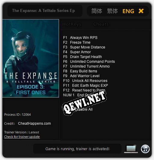 The Expanse: A Telltale Series Episode 3: First Ones: Трейнер +13 [v1.2]