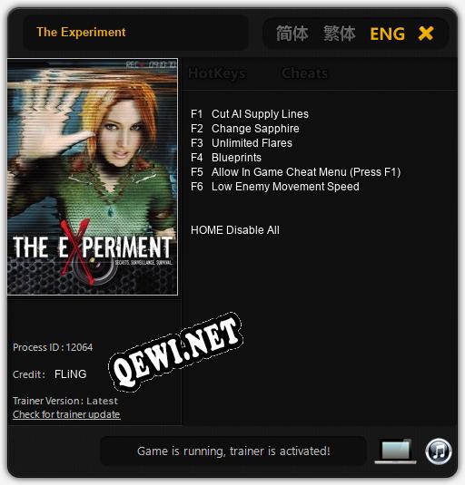 The Experiment: Читы, Трейнер +6 [FLiNG]