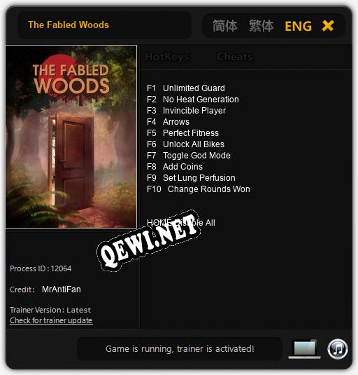 Трейнер для The Fabled Woods [v1.0.2]