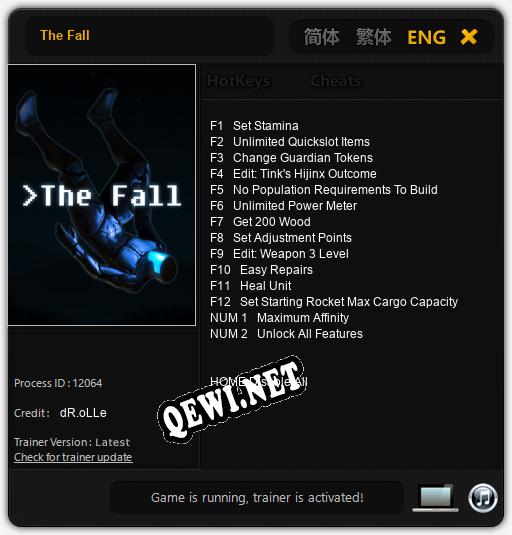 The Fall: Трейнер +14 [v1.1]