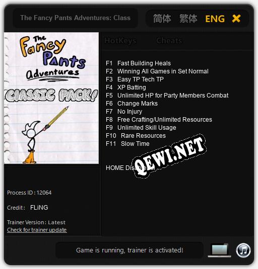 The Fancy Pants Adventures: Classic Pack: ТРЕЙНЕР И ЧИТЫ (V1.0.39)