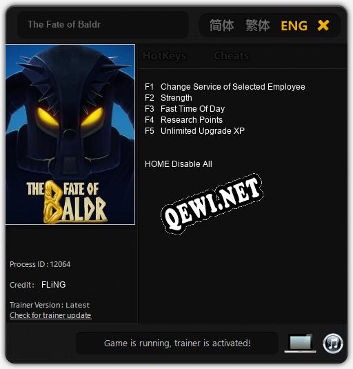 The Fate of Baldr: Читы, Трейнер +5 [FLiNG]