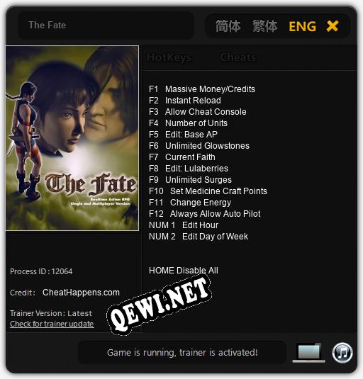Трейнер для The Fate [v1.0.5]