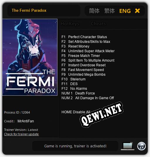 The Fermi Paradox: Читы, Трейнер +14 [MrAntiFan]
